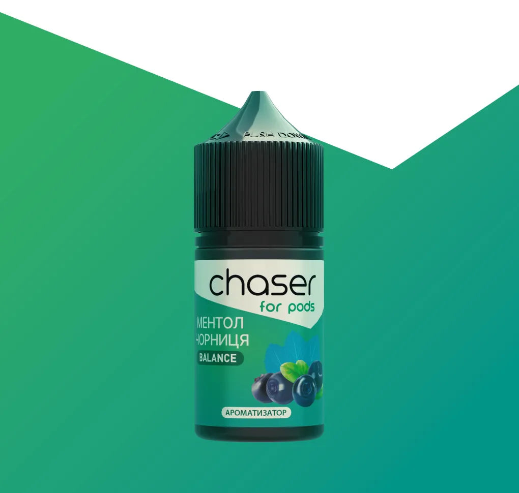 Ароматизатор CHASER F/P - ЧОРНИЦЯ З МЕНТОЛОМ 12мл