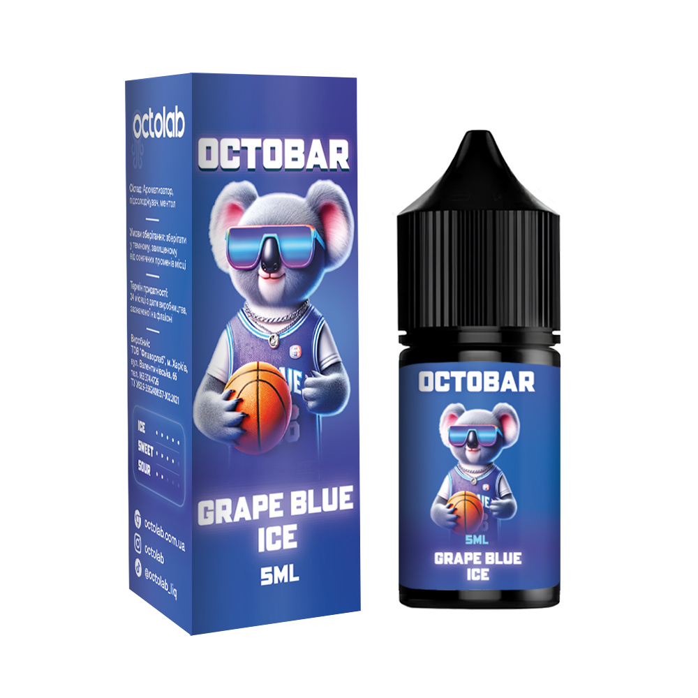 Ароматизатор Octobar NFT - Grape Blue Ice 5мл