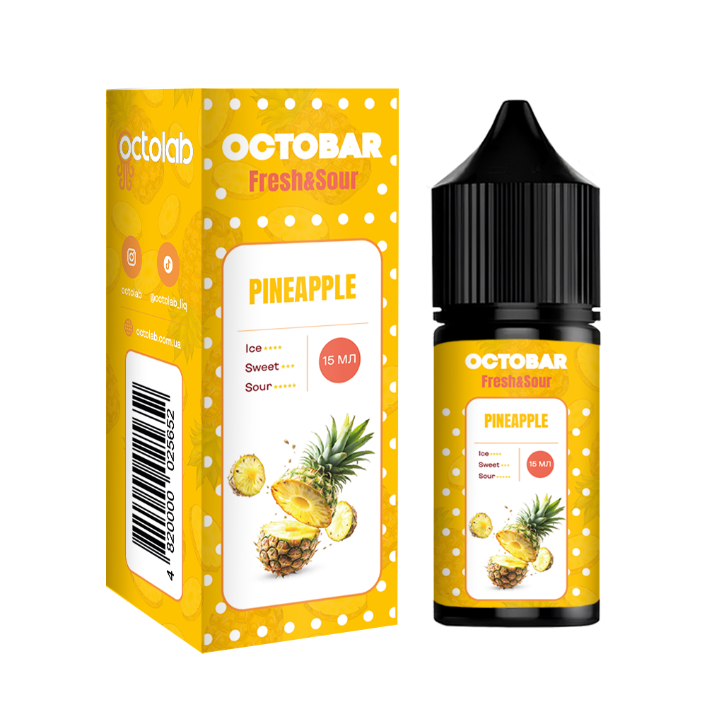 Ароматизатор Octobar Fresh & Sour - Pineapple 15мл